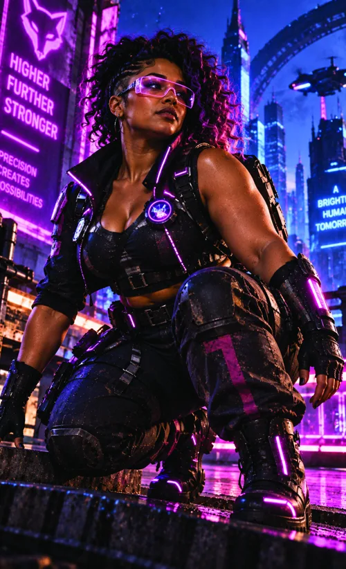 Night city fighter character card